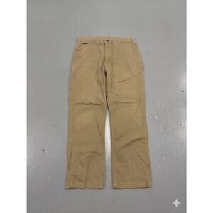 Carhartt B324 DKH Canvas Work Pants Mens 36x32 Relaxed Fit Carpenter Khaki Tan